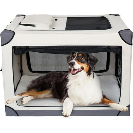 Picture of 36 Inch Collapsible Dog Crate 4-Door Soft Dog Kennel with Mesh Windows ...